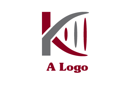 DNA incorporate with letter k logo