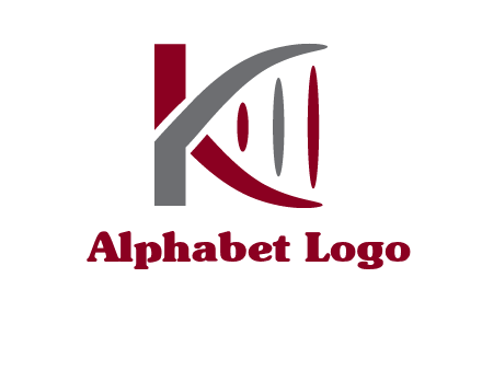 DNA incorporate with letter k logo