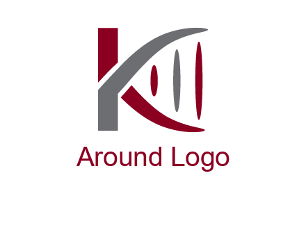 DNA incorporate with letter k logo