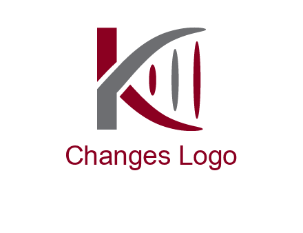 DNA incorporate with letter k logo