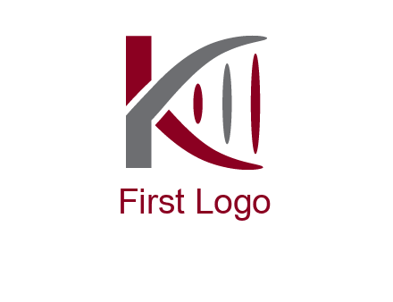 DNA incorporate with letter k logo