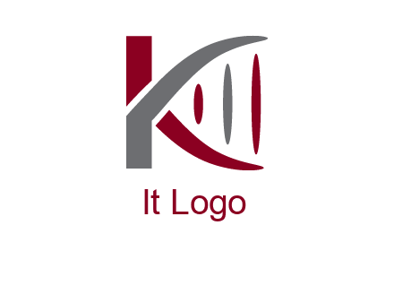 DNA incorporate with letter k logo