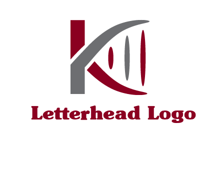 DNA incorporate with letter k logo