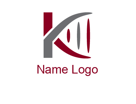 DNA incorporate with letter k logo