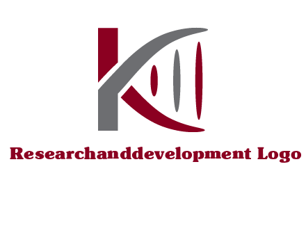 DNA incorporate with letter k logo