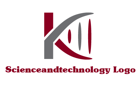 DNA incorporate with letter k logo