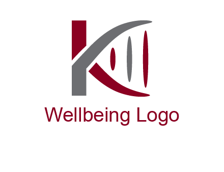 DNA incorporate with letter k logo