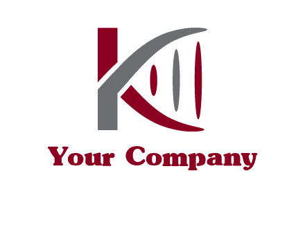 DNA incorporate with letter k logo