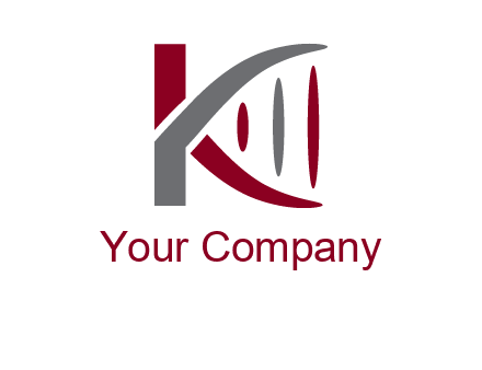 DNA incorporate with letter k logo