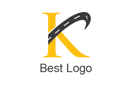 letter k with the road logo