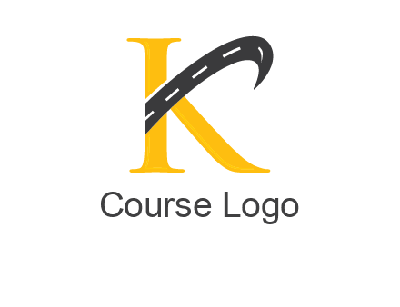 letter k with the road logo