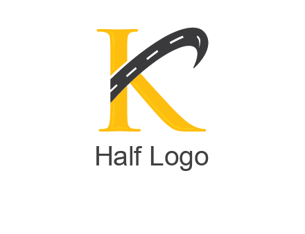 letter k with the road logo