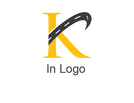 letter k with the road logo