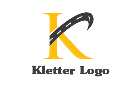 letter k with the road logo
