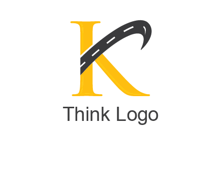 letter k with the road logo