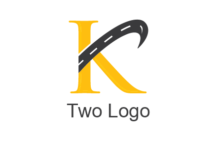 letter k with the road logo