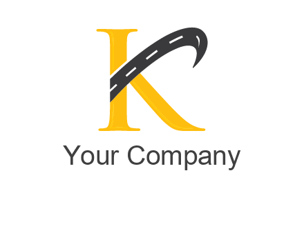 letter k with the road logo
