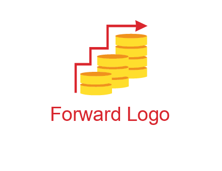 arrow over coins logo
