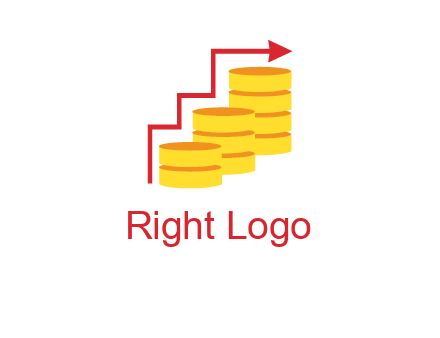 arrow over coins logo