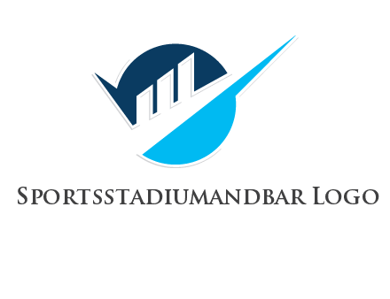 bars showing business profit showed by an arrow logo