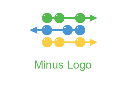 beads showing rise and fall of business logo