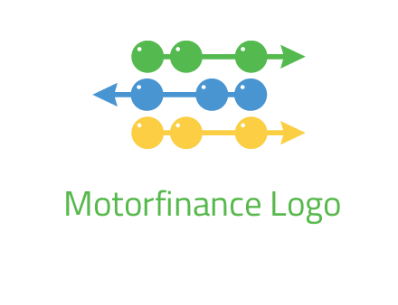 beads showing rise and fall of business logo