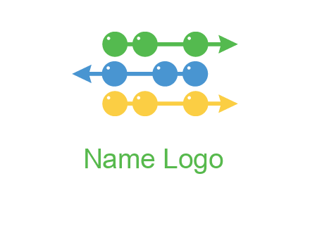 beads showing rise and fall of business logo