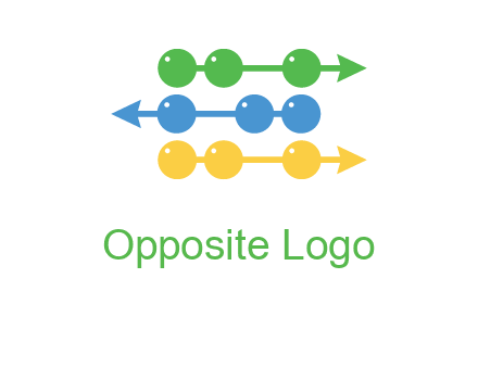 beads showing rise and fall of business logo