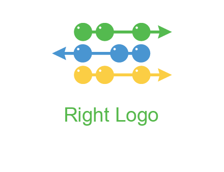 beads showing rise and fall of business logo