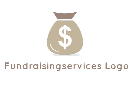 dollar sign on money bag showing wallet logo