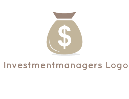 dollar sign on money bag showing wallet logo