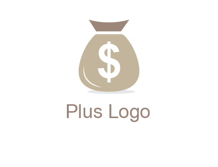 dollar sign on money bag showing wallet logo