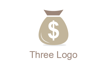 dollar sign on money bag showing wallet logo