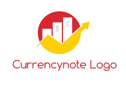 financing bars in front of circle showing profit with arrow logo