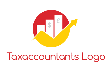 financing bars in front of circle showing profit with arrow logo