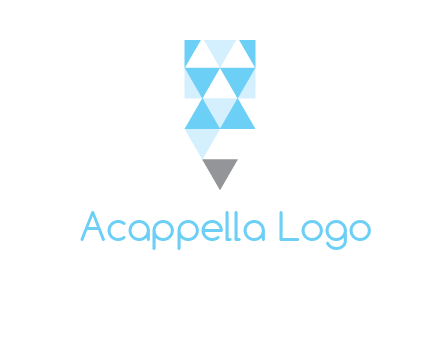 polygons pencil shape logo
