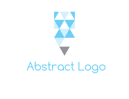 polygons pencil shape logo