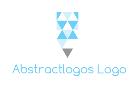 polygons pencil shape logo