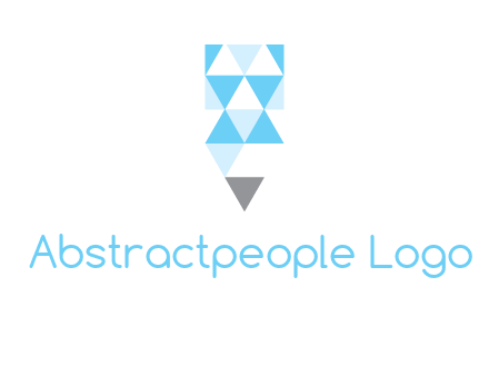 polygons pencil shape logo