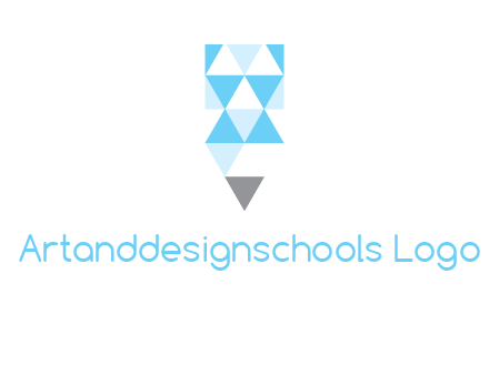 polygons pencil shape logo