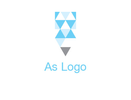 polygons pencil shape logo