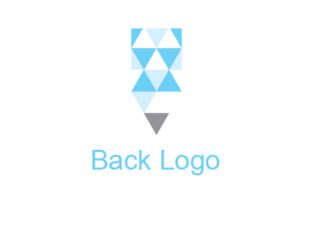 polygons pencil shape logo
