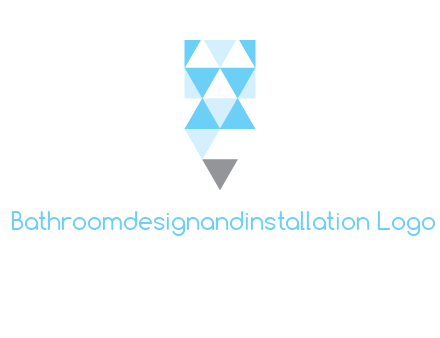 polygons pencil shape logo