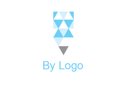 polygons pencil shape logo