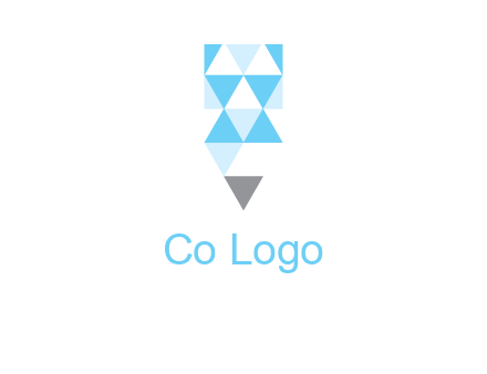 polygons pencil shape logo