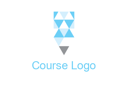 polygons pencil shape logo
