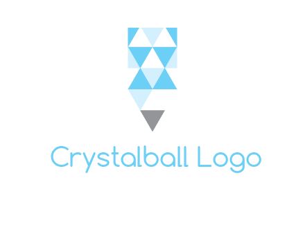 polygons pencil shape logo