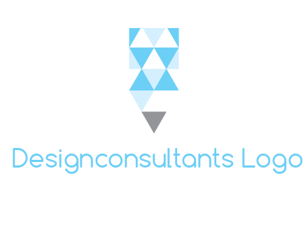 polygons pencil shape logo