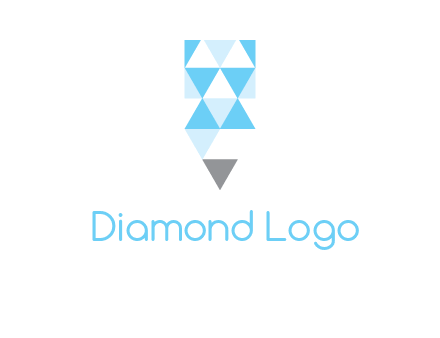 polygons pencil shape logo