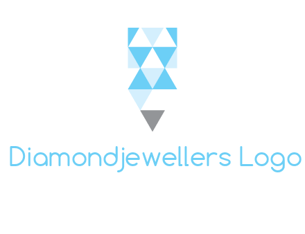 polygons pencil shape logo
